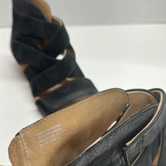 Miz Mooz Chasen Leather Heeled Sandals Shoes Strappy Open Toe Black Size 42 11 - Picture 7 of 9